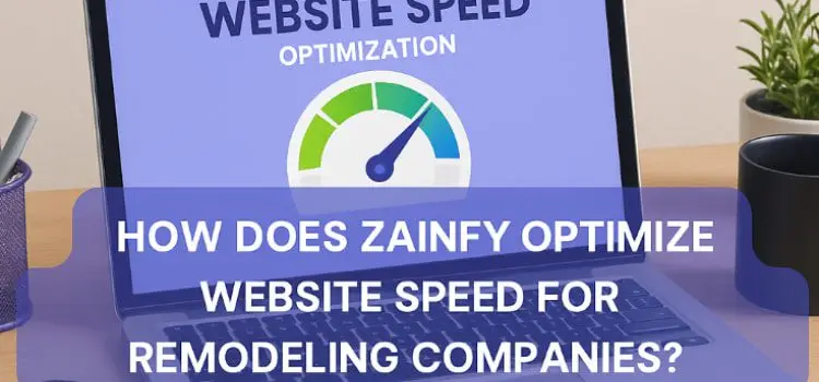 How does Zainfy optimize website speed for remodeling companies
