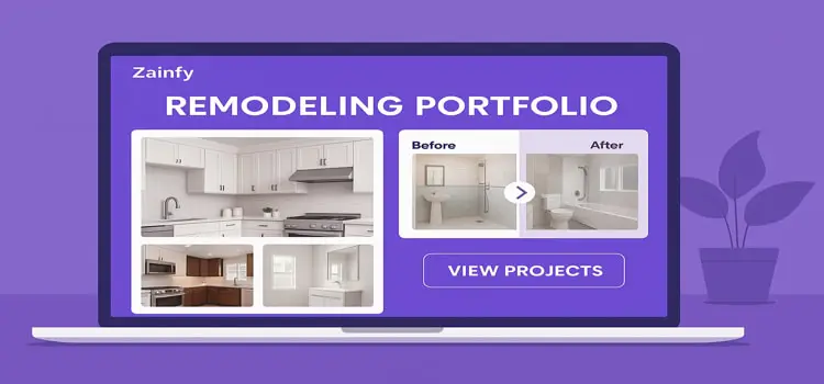 How does Zainfy’s web development help remodelers showcase their projects