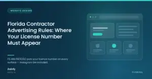 Florida Contractor Advertising Rules: Where Your License Number Must Appear — Zainfy