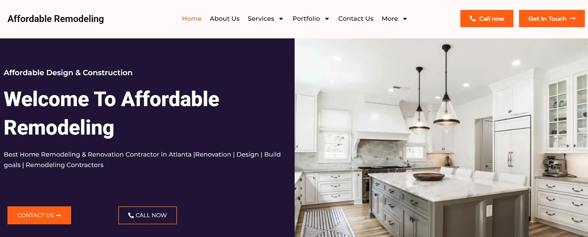 Affordable Remodeling in Atlanta, GA — hero, before redesign
