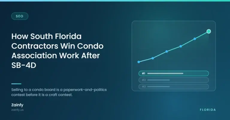 How South Florida Contractors Win Condo Association Work After SB-4D — Zainfy
