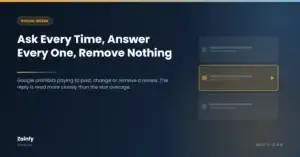 Ask Every Time, Answer Every One, Remove Nothing — Zainfy
